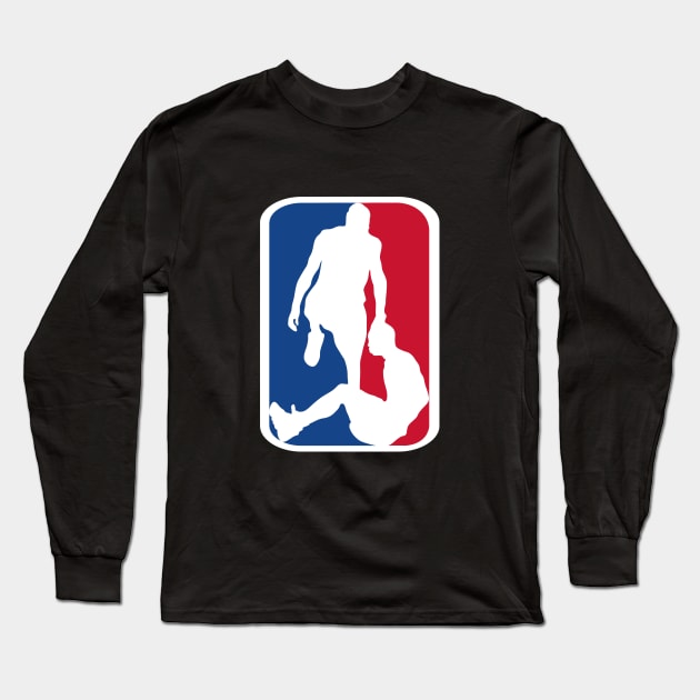 Allen Iverson step over Ty Lue parody nba logo Long Sleeve T-Shirt by Dystopianpalace